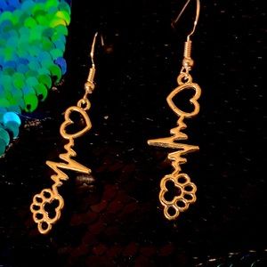 Cute pet lovers silver-tone ss earring